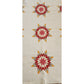 Antique American Quilt 1800s Star Of Bethlehem Cotton Turkey Red Cheddar Yellow on Ivory