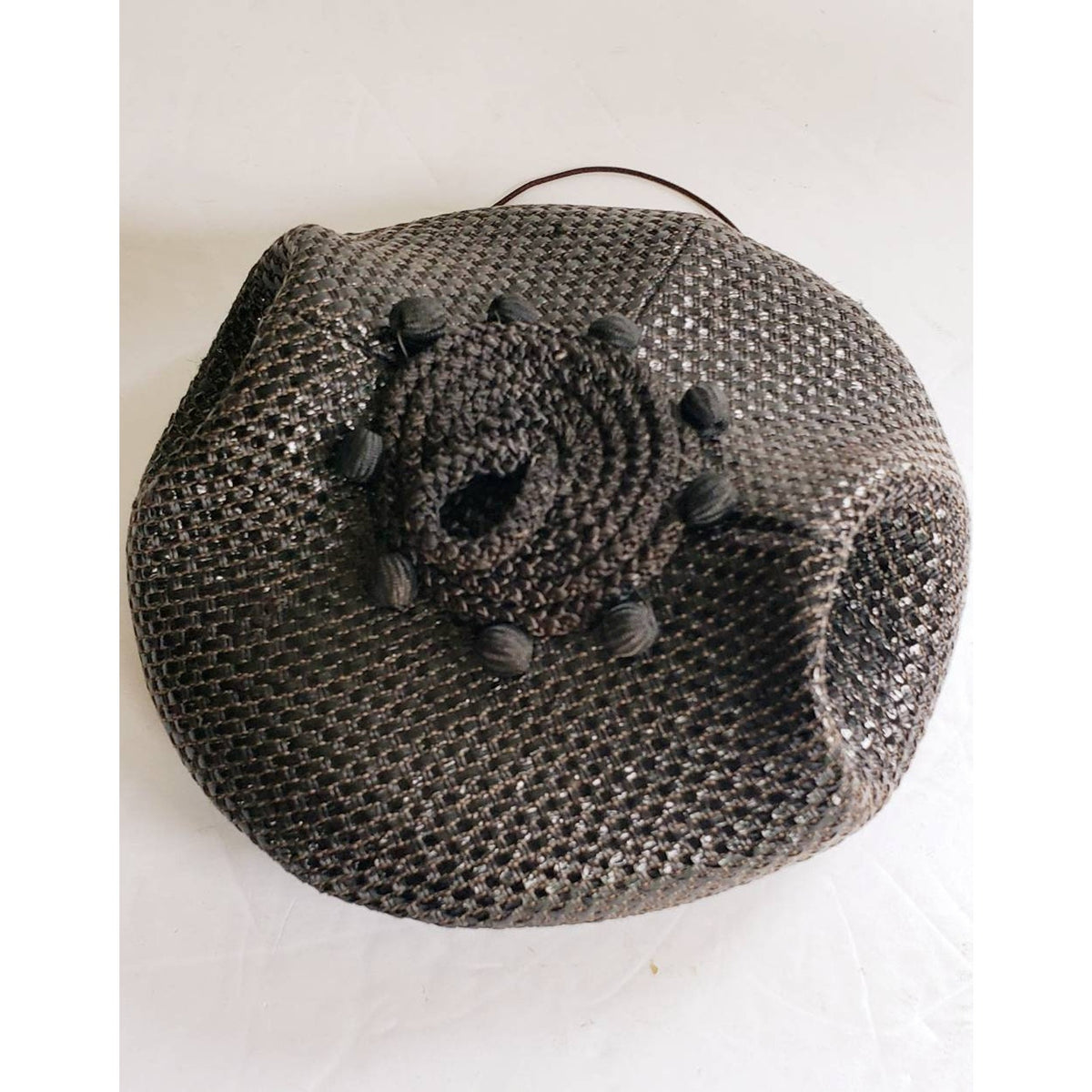 Vintage 1950s Miniature Hat Sculpted Avant Garde Mod Beanie Modernist Straw Junia Carson Pirie Scott Chicago