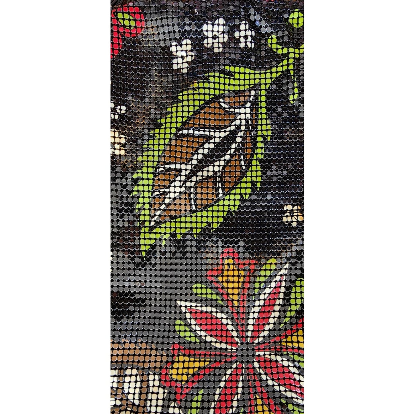 Vintage 20s Style Whiting Davis Art Nouveau Bag Flapper Purse Mesh Floral