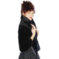 Vintage 50s Fur Shrug Wrap Black Rabbit Fur