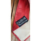 Vintage 40s Mens Necktie Cranberry Red Cream Swirl Print Marshall Fields