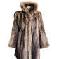 Vintage Fur Coat Silver Tipped Raccoon Hip Length Revillon Boho Style Size Medium SATC