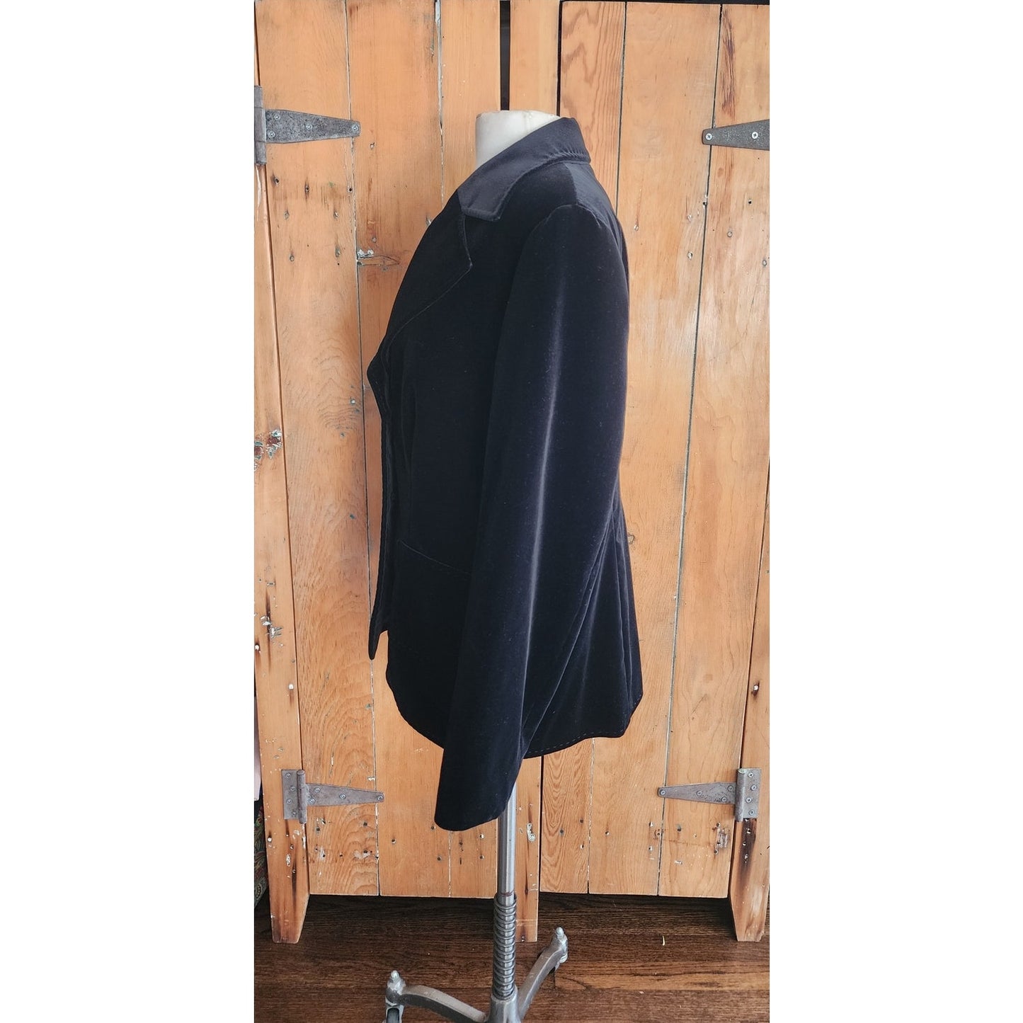 Vintage Escada Blazer Black Velvet Jacket / 44
