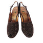 Vintage 1940s Brown Suede Shoes by Peacock Slingbacks Heels Cut Out Peep Toe 6.5