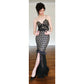 SELF PORTRAIT Evening Dress Aaliyah Organza Ruffled Black Guipure Lace Gown Spaghetti Straps
