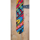 Vintage 60s Mens Tie Colorful Barkcloth MCM Print Geometric