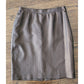 Vintage ESCADA Skirt Brown Metallic Silk Wool Blend Diamond Print / Waist 32" Size 44