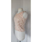 Vintage 50s 60s Beaded Shell Pale Pink Handmade Hong Kong