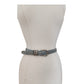 Vintage 1990s Brighton Belt Baby Blue Tooled Leather Silver Charms Waist 28