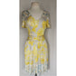 Vintage Y2K Emilio Pucci  Dress Short Sleeved Silkprint  Yellow Gray NWT