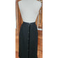 Vintage 1980s VALENTINO Pencil Skirt Black Wool Button Down Midi Medium