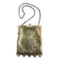 Vintage 50s Whiting & Davis Gold Mesh Bag Dressy Evening Purse Scallop Hem Art Deco Frame