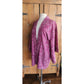 Vintage Haori Jacket Purple Pink White Japanese Print Robe