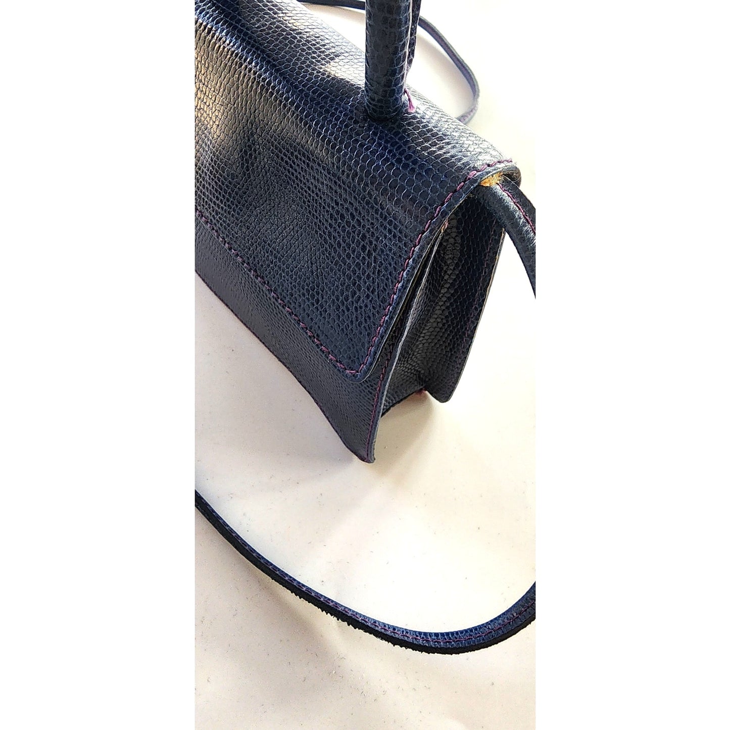 Vintage 90s Navy Blue Mini Purse Cross Shoulder Bag Clueless Bloomingdales