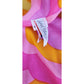 60s Silk Caftan Dress Pink Yellow Psychedelic Print Lord & Taylor