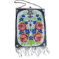 Antique Glass Bead Bag Edwardian Purse Floral Rose Pattern