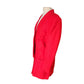 Vintage 80s Red Blazer Power Shoulders Jacket Michi Moon Sanyo