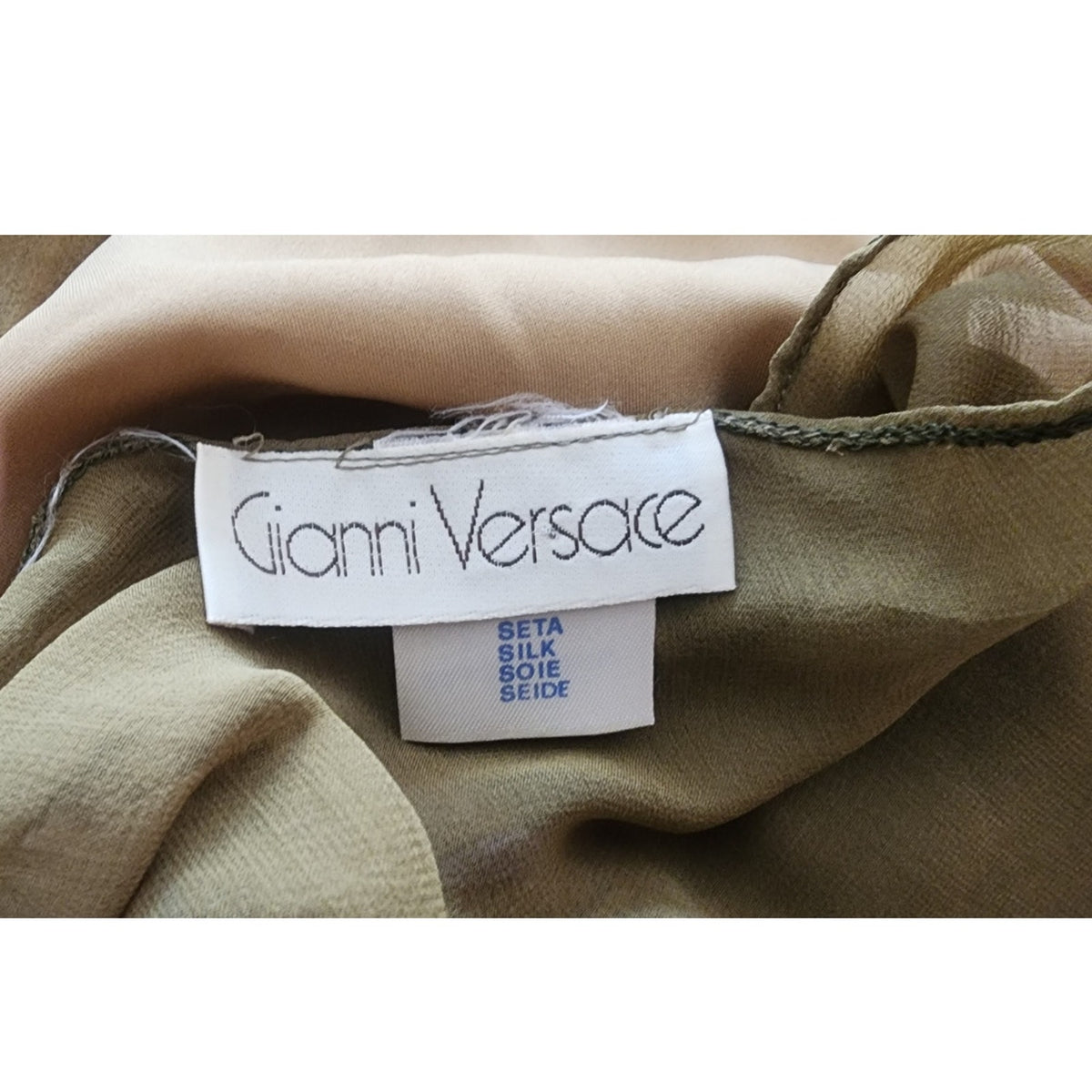 Vintage Vintage 1970s Gianni Versace Dress Silk Parrot Print Handkerchief Hem Slip Style Small