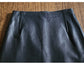 Vintage 80s Hugo Buscati Black Leather Pencil Skirt High Waisted Small