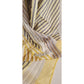 Vintage Nina Ricci Cashmere Silk Scarf Shawl Yellow Gray Stripe