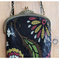 Vintage 20s Style Whiting Davis Art Nouveau Bag Flapper Purse Mesh Floral