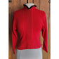 Vintage 50s Cherry Red Sweater Black Trim / M