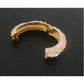 Vintage 1970s Jomaz Bracelet Joseph Mazer Sculptural Brutalist Two Tone Gilt Clamper Bangle
