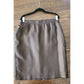 Vintage ESCADA Skirt Brown Metallic Silk Wool Blend Diamond Print / Waist 32" Size 44
