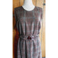 Vintage 70s Plaid Dress Pendleton Sleeveless Belted Brown Tartan