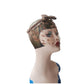 Vintage 50s 60s Halo Hat Paulette Circlet Headband Birdcage Fascinator Light Brown