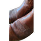 Vintage Dan Post Women's Cowboy Boots Embroidered Brown Leather & Suede Size 7 1/2