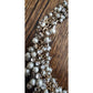 Vintage 2000s Weekend Max Mara Bib Necklace Metallic Cluster Choker Faux Pearl Crystal Cluster