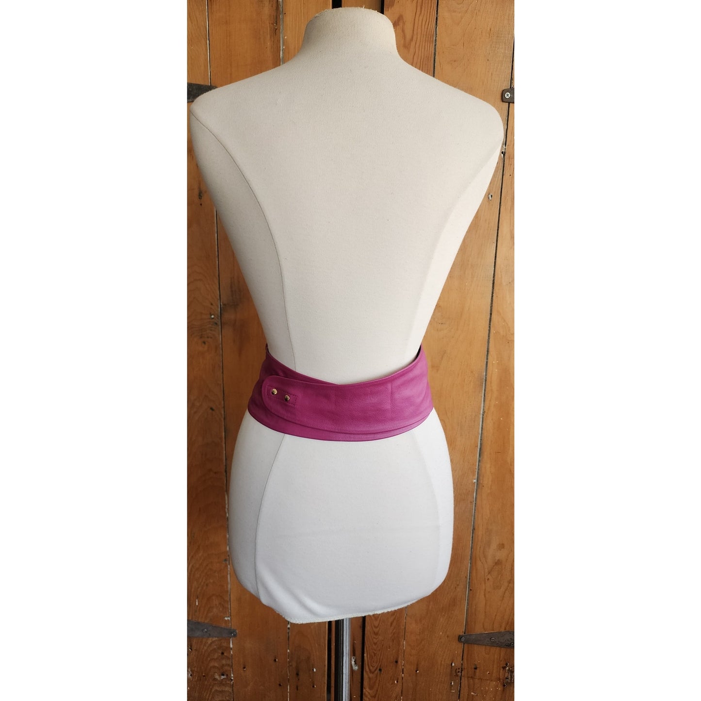 Vintage 80s Purple Leather Belt Bow Ginnie Johansen Dallas