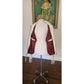 Vintage 1980s White Leather Jacket SUNRIDERS Fringe, Studs & Bone Beads XXL