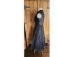 Vintage 50s Black Party Dress Tulle Lace Rhinestones M