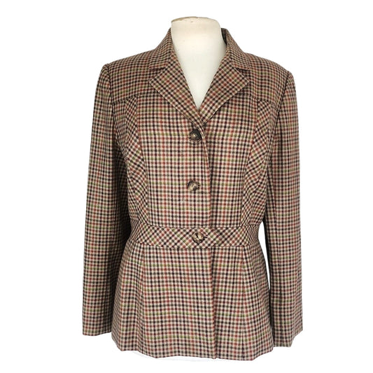 Vintage 1970s Bill Blass Wool Blazer Houndstooth Wool Jacket Neiman Marcus / L