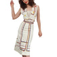Vintage 1970s Marshall Rouso Skirt + Vest Set in Embroidered Denim / XS