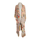 Vintage 1960s Traditional Japanese Silk Kimono Robe Floral Jacquard