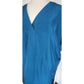 Helmut Lang Tunic Dress Blue Silk V Neck / medium 8