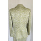 Vintage 80s ESCADA COUTURE Skirt Suit Green Cream Silk Jacquard Leafy Print / L