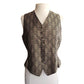 Vintage 90 Emanuel Ungaro Vest Silkprint Brown Black