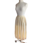 Vintage 70s Oscar de la Renta Cream Silk Skirt Eyelet Lace