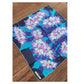 Vintage Givenchy 80s Silk Square Scarf Blue Purple Pink Floral Designer Scarf