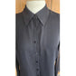 Vintage 2000s Black Silk Blouse Sheer Long Sleeves Spenser Jeremy / M