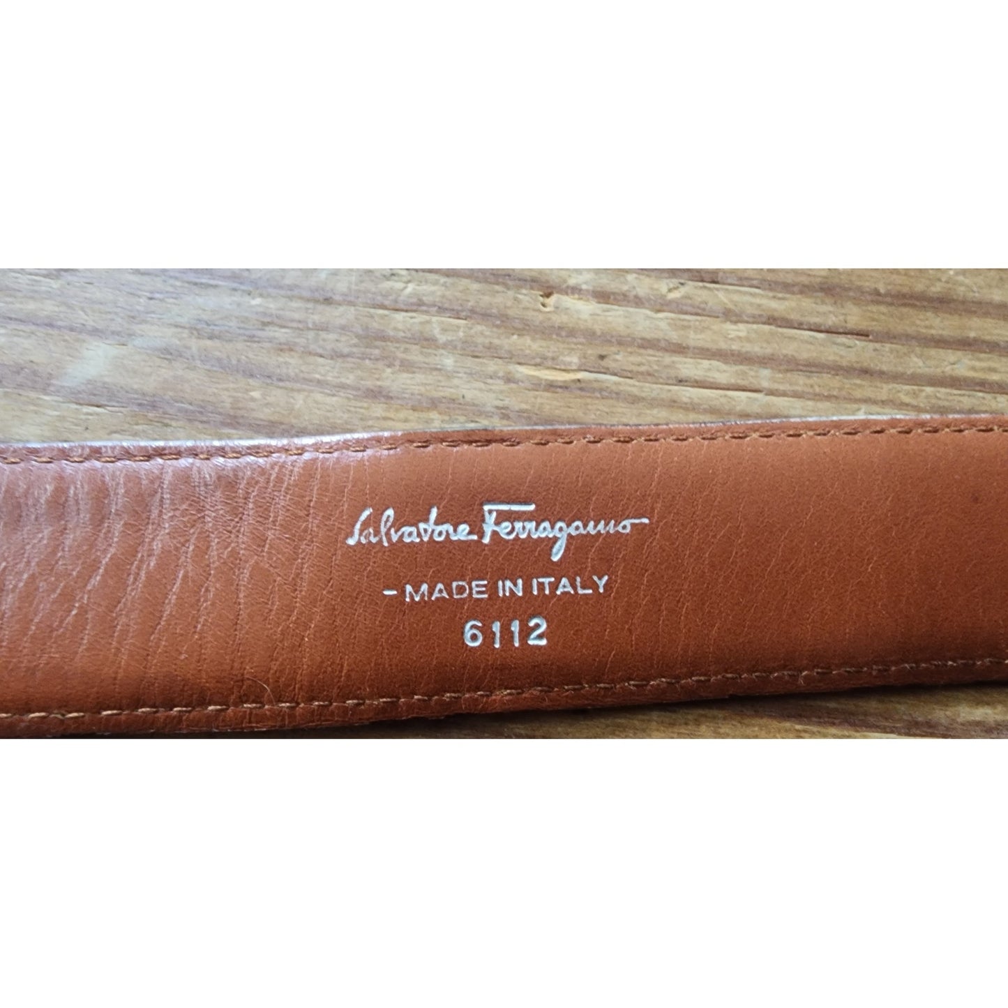 Vintage 1990s Ferragamo Belt Brown Suede + Silver Gancini Concho Panels Size 32