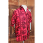 Vintage 60s Men's Red Hawaiian Shirt Surf Scenic Tiki Huts Cotton Short Sleeve