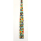 Vintage 60s Mens Necktie Colorful Floral Print Square Bottom Rooster
