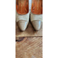 Vintage 50s Beige Shoes High Heels Pointy Toe Andrew Geller Two Toned 8.5