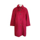 Vintage 1960s Loden Plankl Red Wool Coat Austrian Trachten Alpine Silver Fish Pin