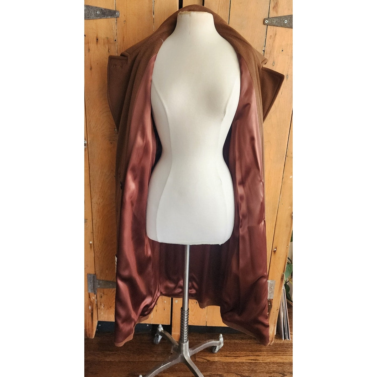 70s Brown Cashmere Coat Belt Tie by Regency for Saks Fifth Avenue